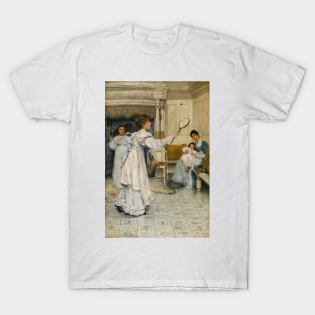 Battledore And Shuttlecock by Laura Theresa Alma-Tadema T-Shirt by Classic Art Stall